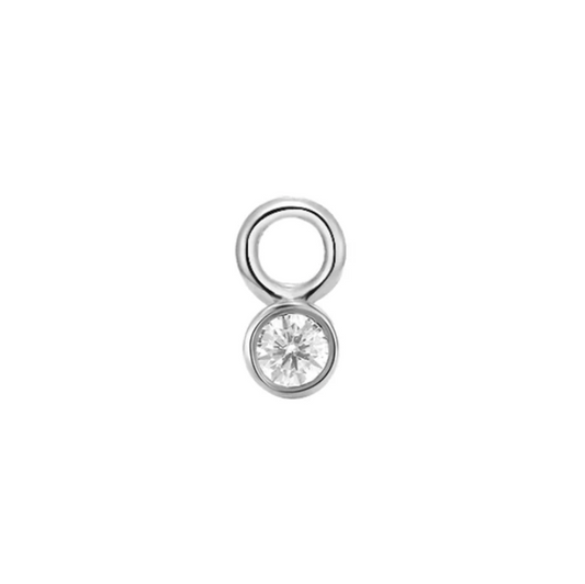 Tiny Bezel Diamond Charm