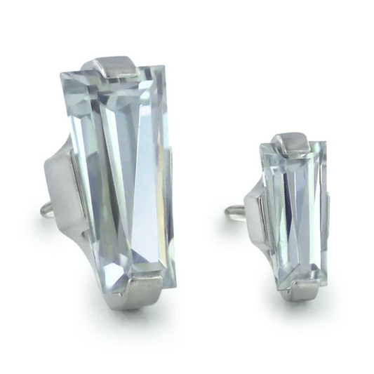 Tapered Baguette Prong - Titanium - Threadless