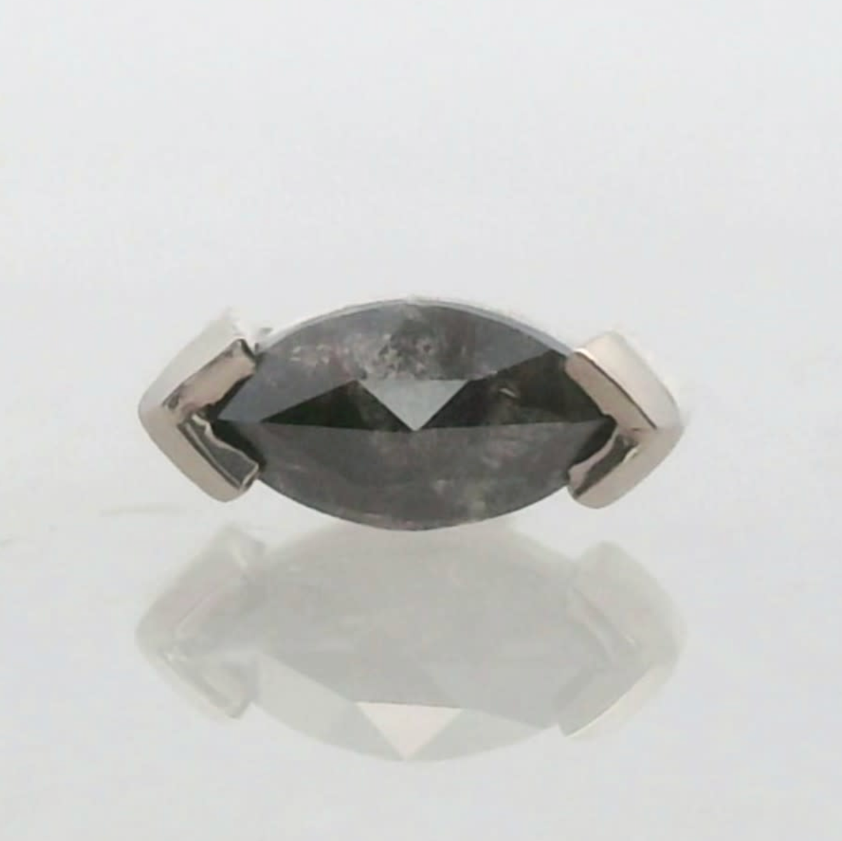 Marquise Salt and Pepper Diamond