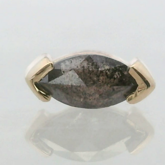 Marquise Salt and Pepper Diamond