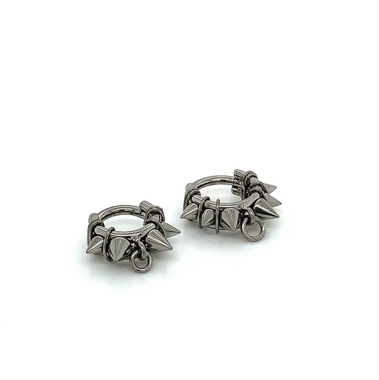 Titanium O-Ring Collar Spiked Hinge Ring
