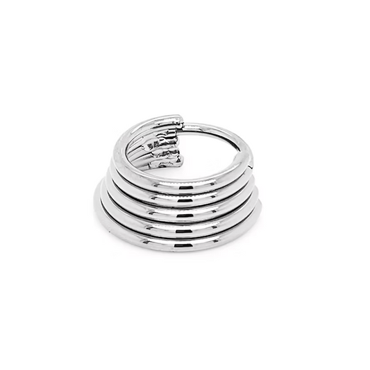 Titanium Quintuple Hinged Ring