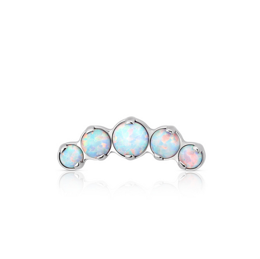 Prium - Single Row - White Opal - Threadless