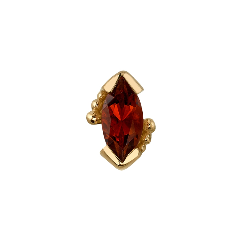 Beaded Marquise V Prong
