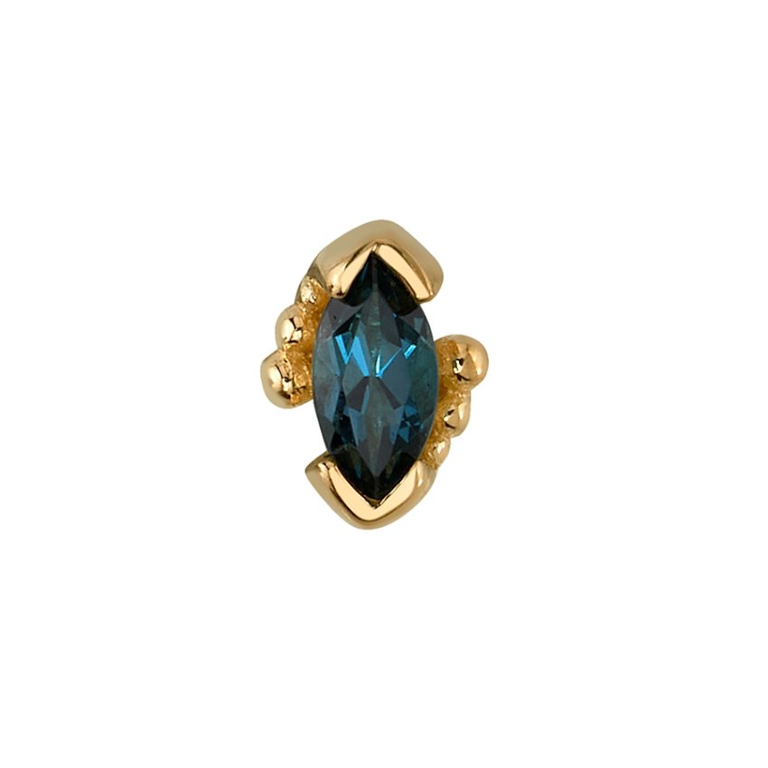 Beaded Marquise V Prong