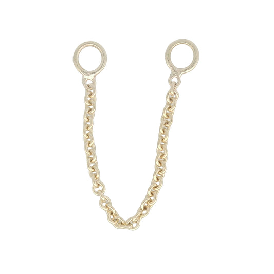 Round Cable Chain 1mm - 14k Yellow Gold - Single Draping Chain
