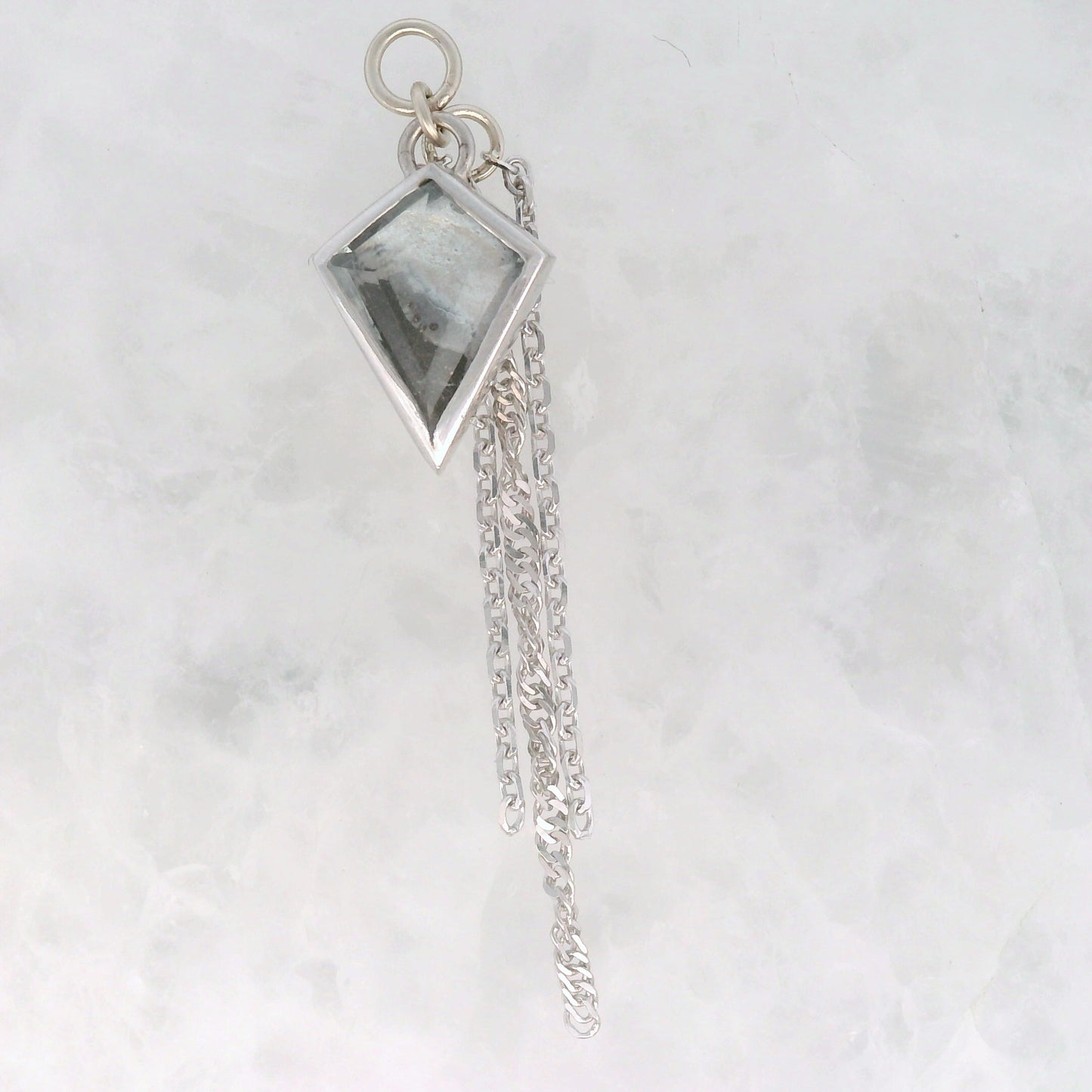Aqua Kite - 14k White Gold - Dangle