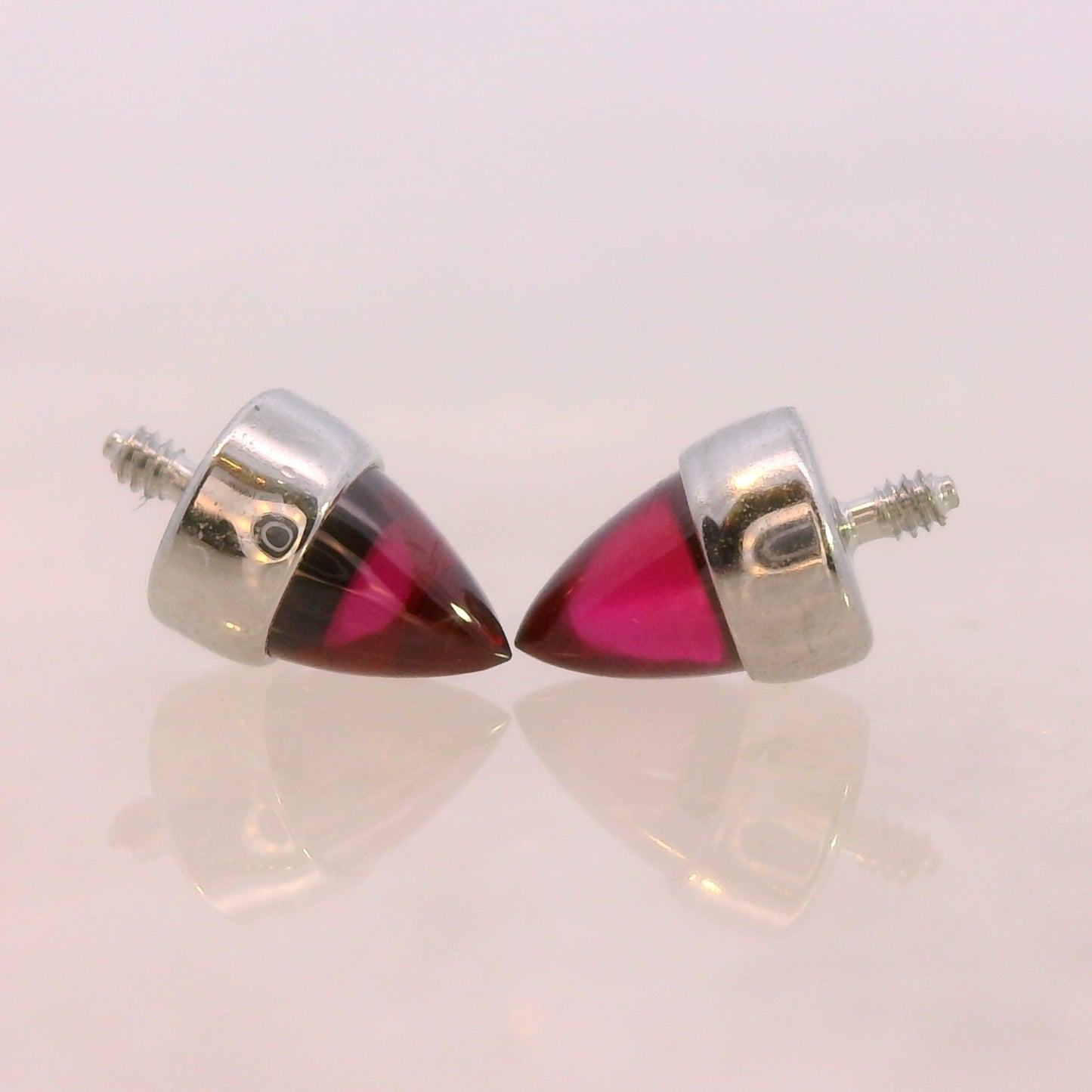 Bullet Opal and Stone in Bezel Setting - Steel - Threaded