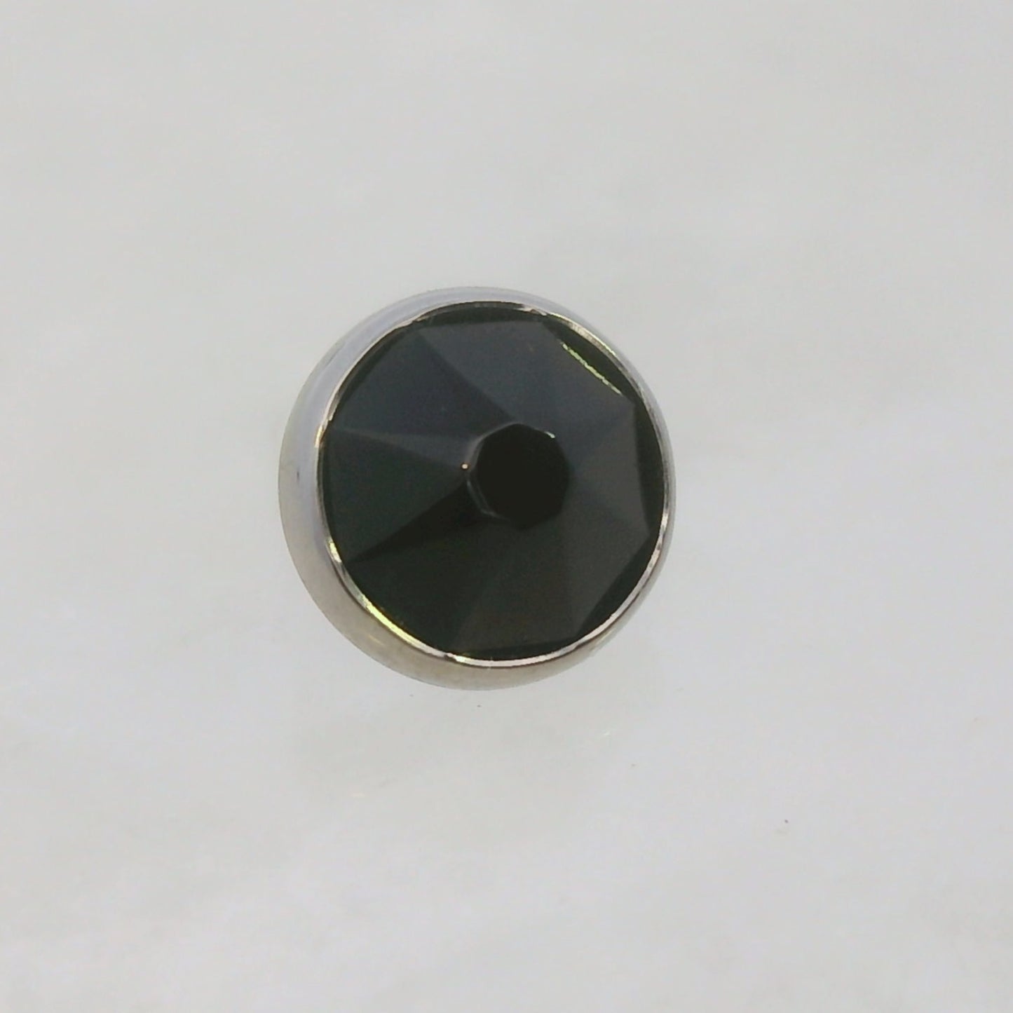 Titanium Flat Back Gems in Bezel Setting - Threaded