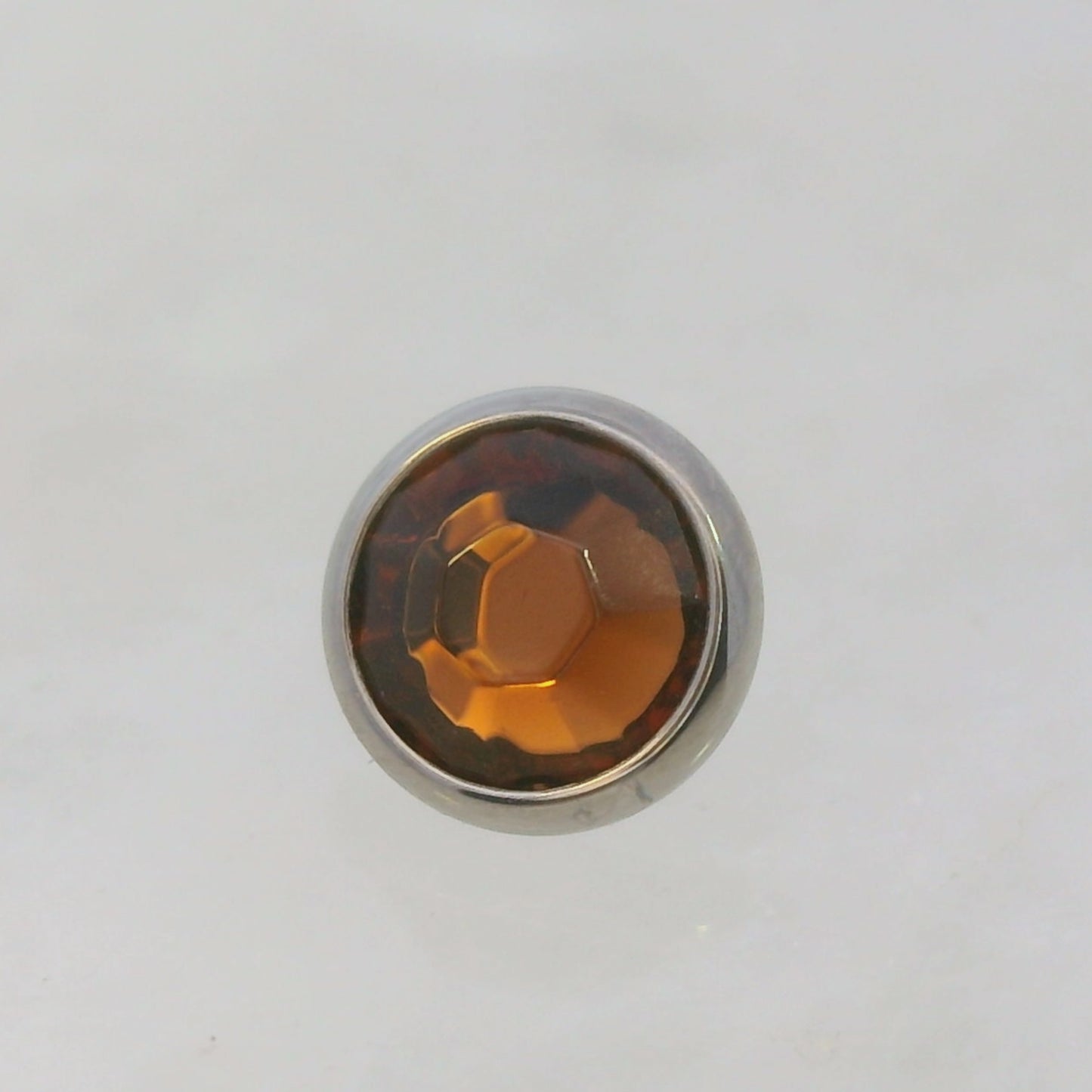 Titanium Flat Back Gems in Bezel Setting - Threaded