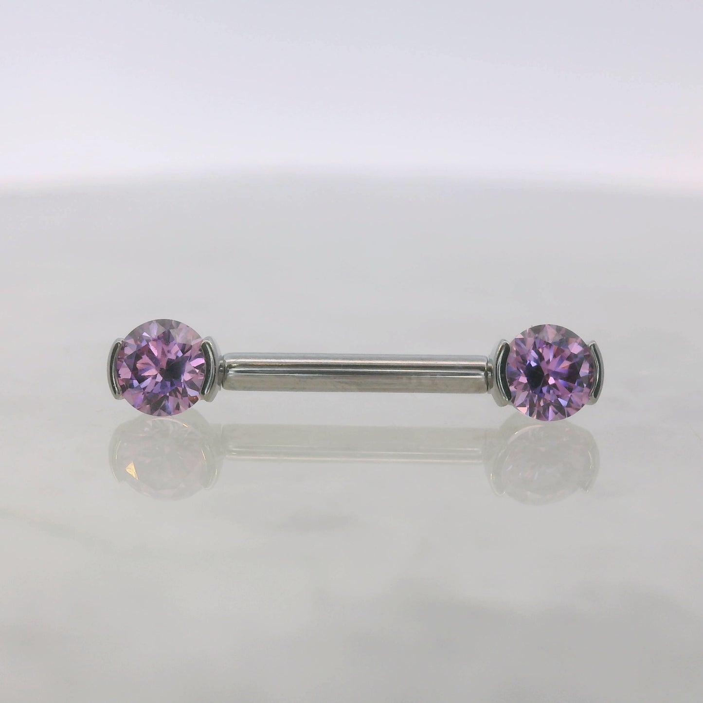 2 Prong Orbit Forward Facing Gems - Titanium - Threadless