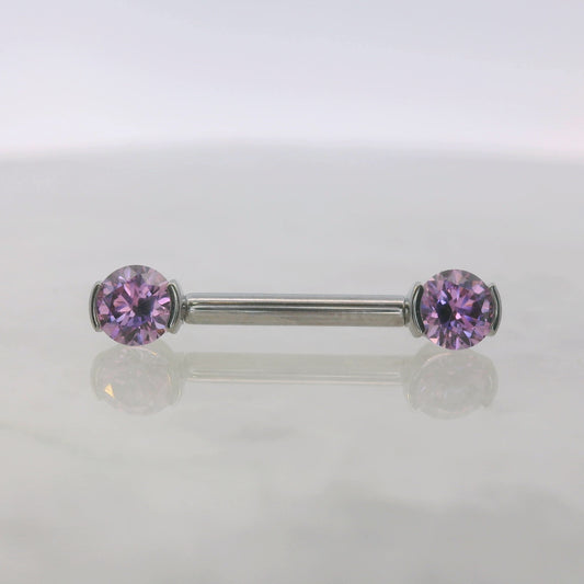 2 Prong Orbit Forward Facing Gems - Titanium - Threadless