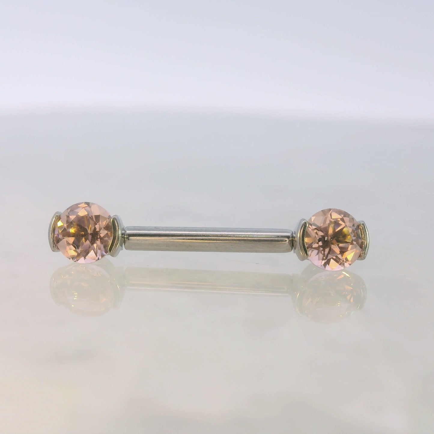 2 Prong Orbit Forward Facing Gems - Titanium - Threadless
