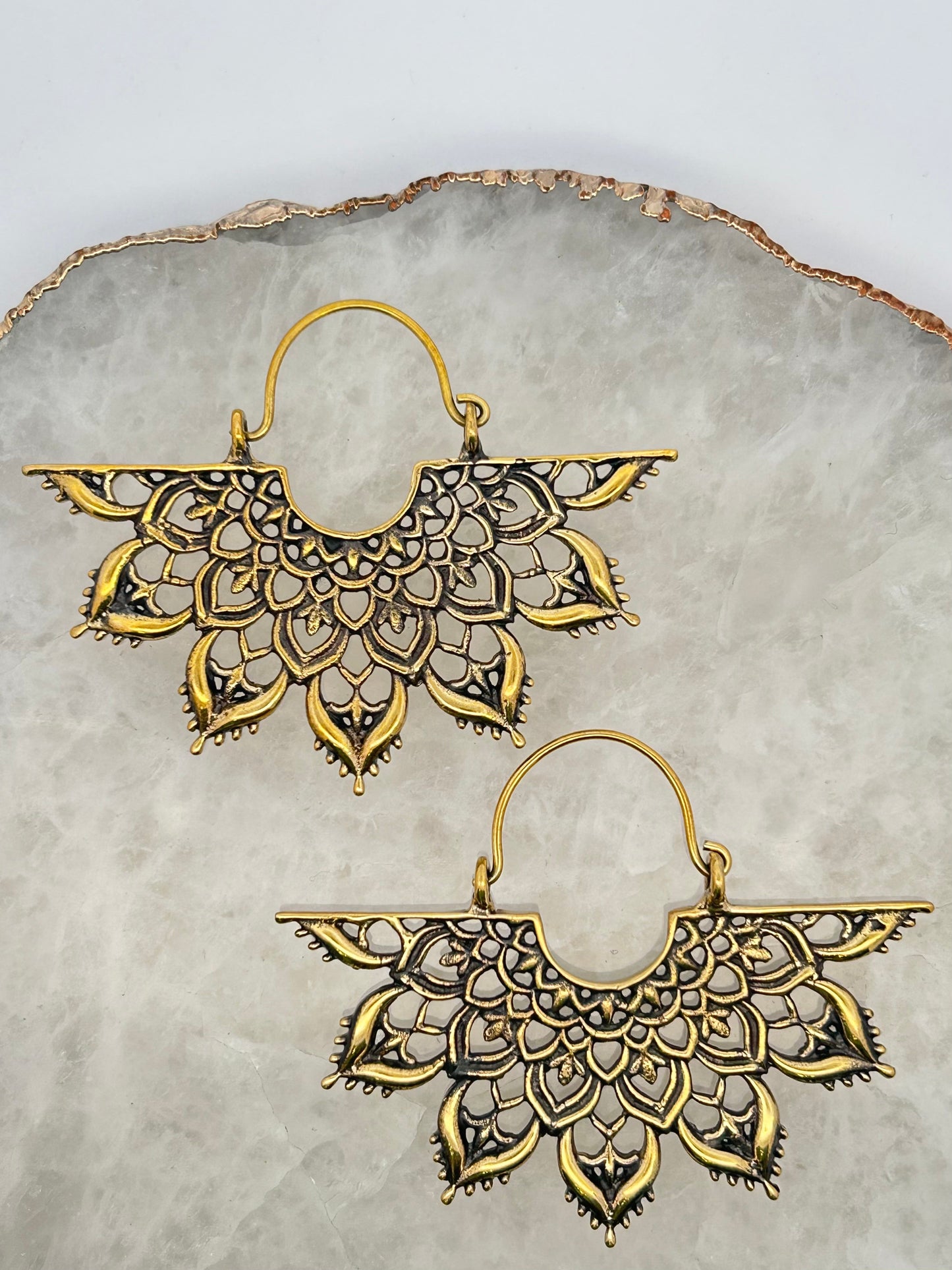 Half Lotus Earrings