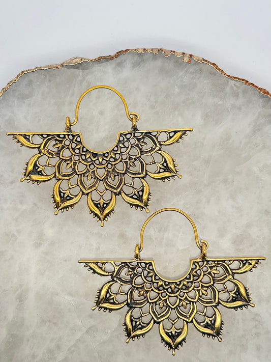 Half Lotus Earrings