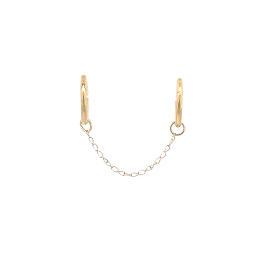 Baby Curb Chain 1mm - 14k Yellow Gold - Single Draping Chain