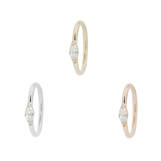 Zuri Seam Ring - Vertical Marquise