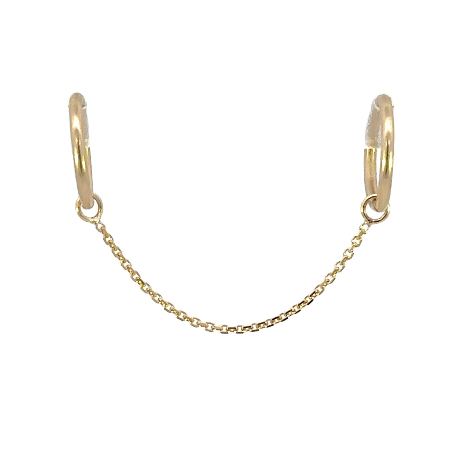 Diamond Cut Cable Chain .8mm - 14k Yellow Gold - Single Draping Chain