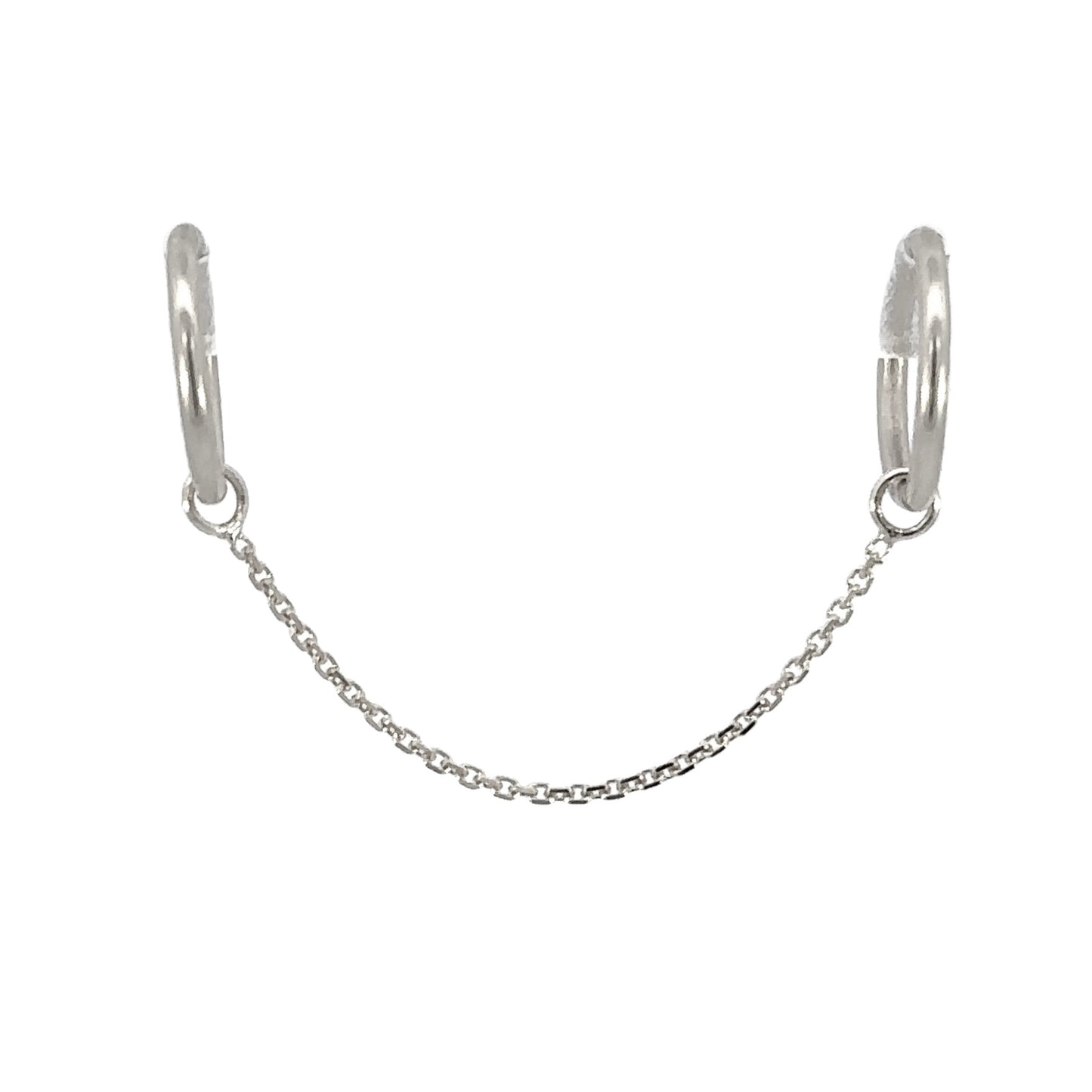 Diamond Cut Cable Chain 1.0mm - 14k White Gold - Single Draping Chain