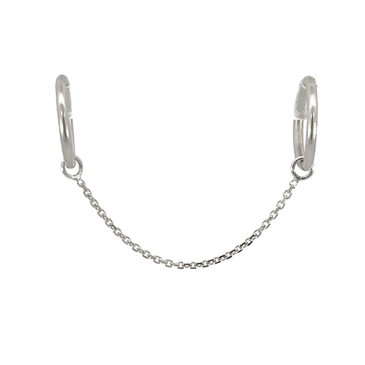 Diamond Cut Cable Chain 1.0mm - 14k White Gold - Single Draping Chain