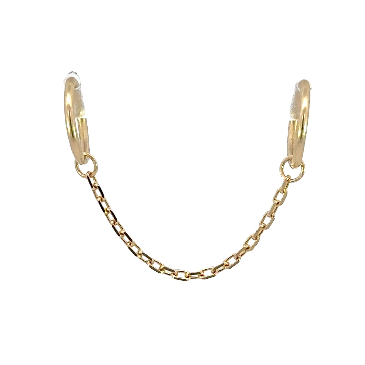 Diamond Cut Cable Chain 1.3mm - 14k Yellow Gold - Single Draping Chain