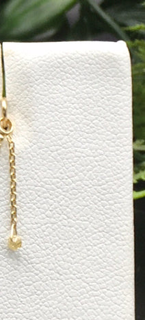 Cable Chain & Champagne Diamond Dangle