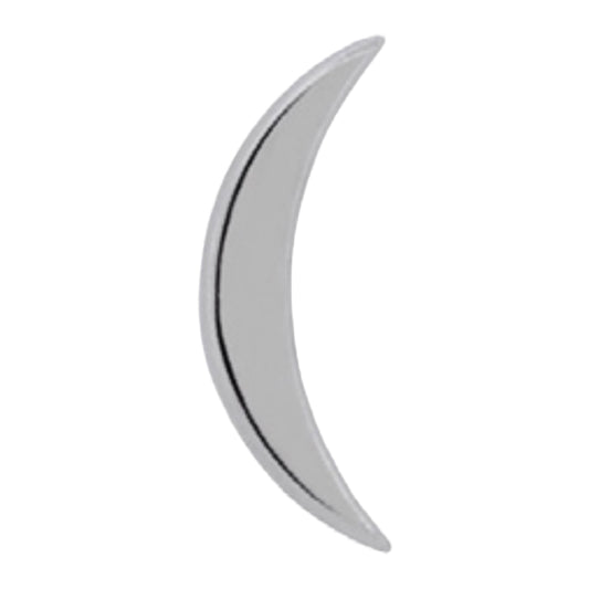 Crescent Moon Slice - Titanium - Threadless