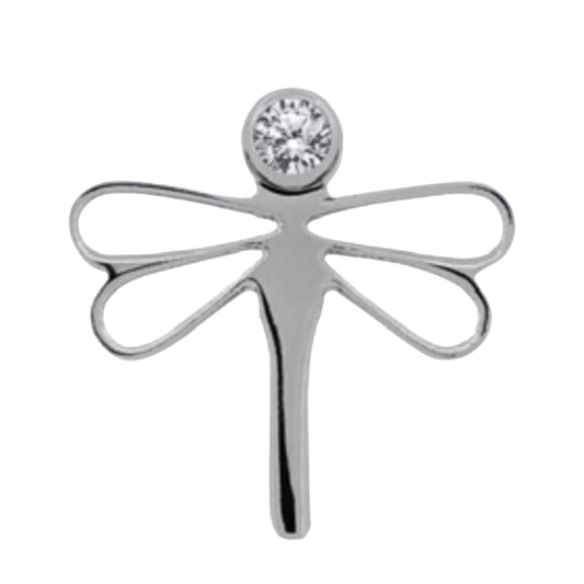 Gem Dragonfly - Titanium - Threadless