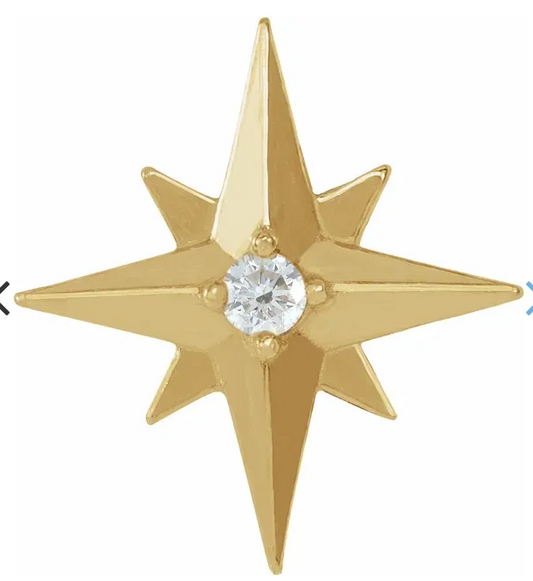 Star Link with Gem - No Jump Rings