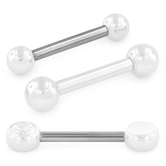 Threadless - Straight Barbell - POST ONLY- Titanium